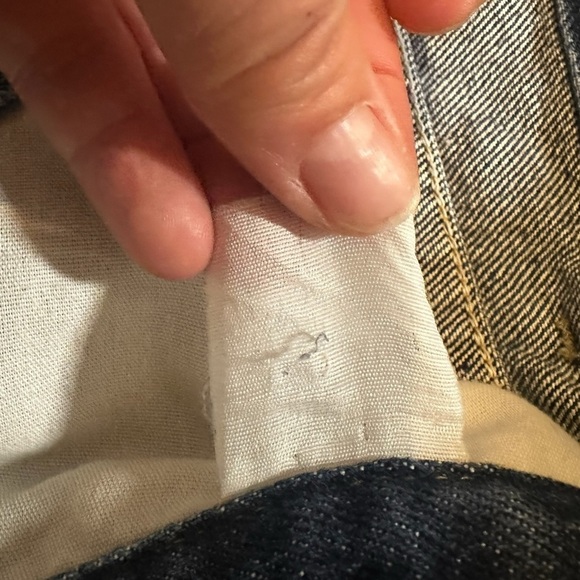 Thrashed Bleach 90s Vintage Lee Jeans 27” High Waisted Bootcut Dark Wash Denim - Picture 12 of 15